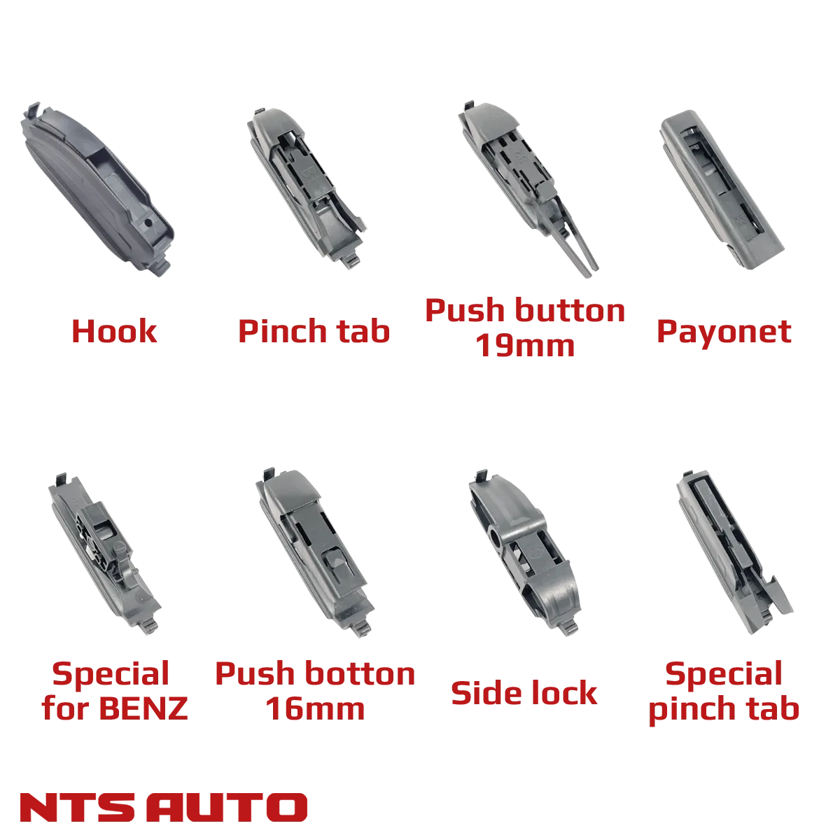 Щетка с/о гибридная (26"/650 мм, 8 адаптеров) "NTS-AUTO" 