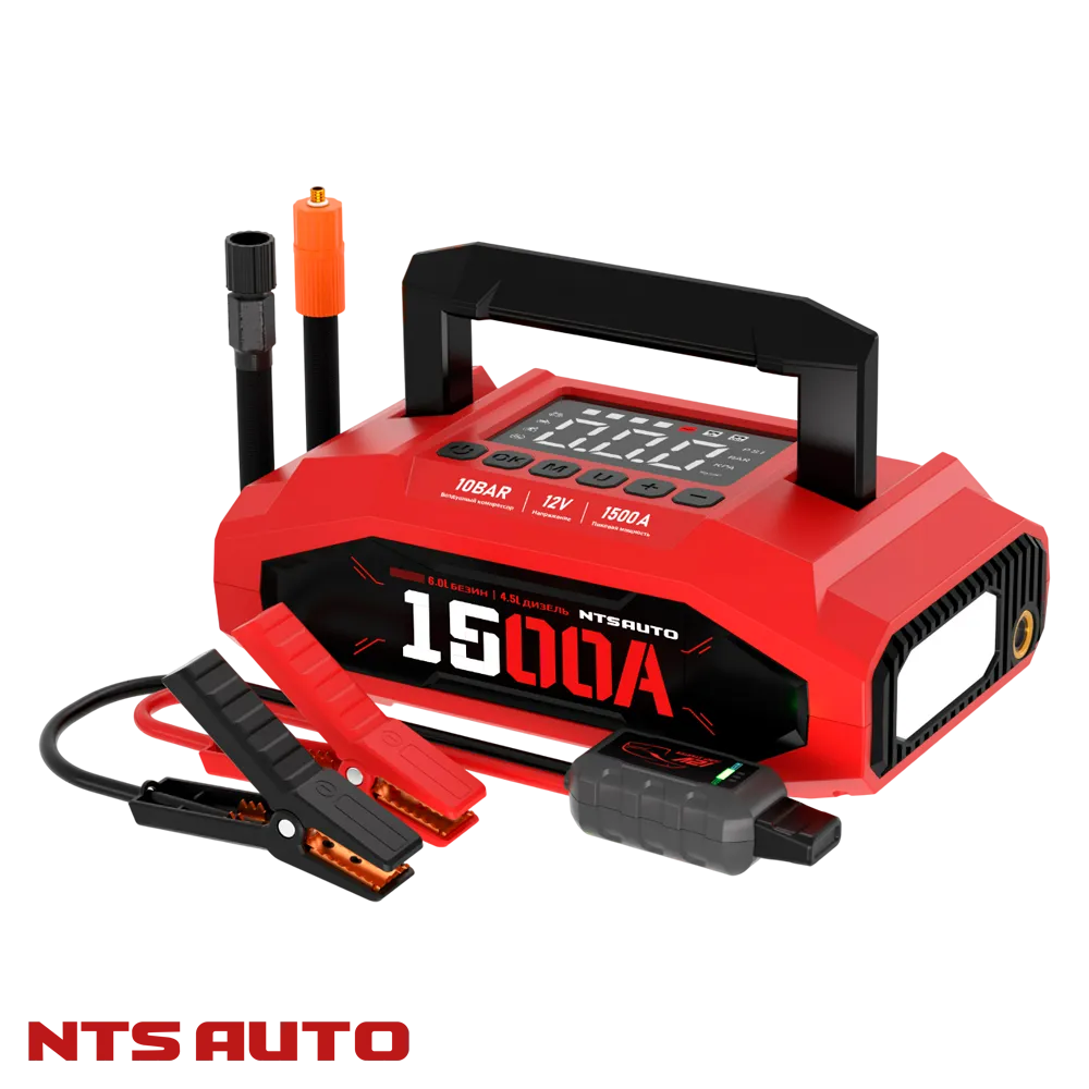 Пусковое устройство с компрессором 12000mAh 1500A